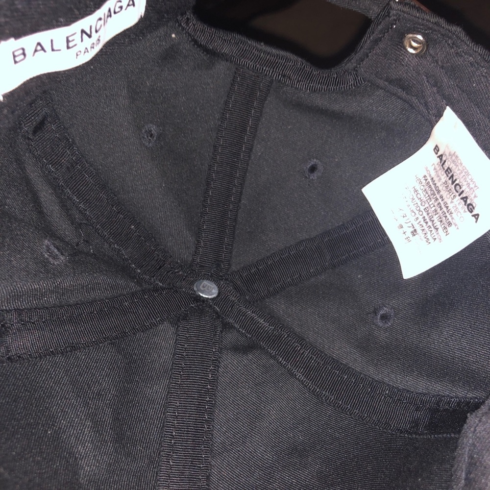 Black Balenciaga Hat/Baseball Cap